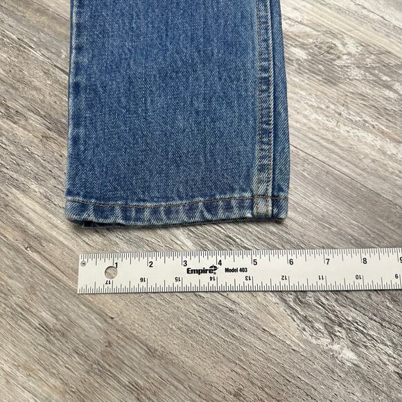 Vintage 90s Levi's 506 Mid Blue Boys 11 22x25.5 Straight‎ Jeans Orange Tab USA - Picture 11 of 13